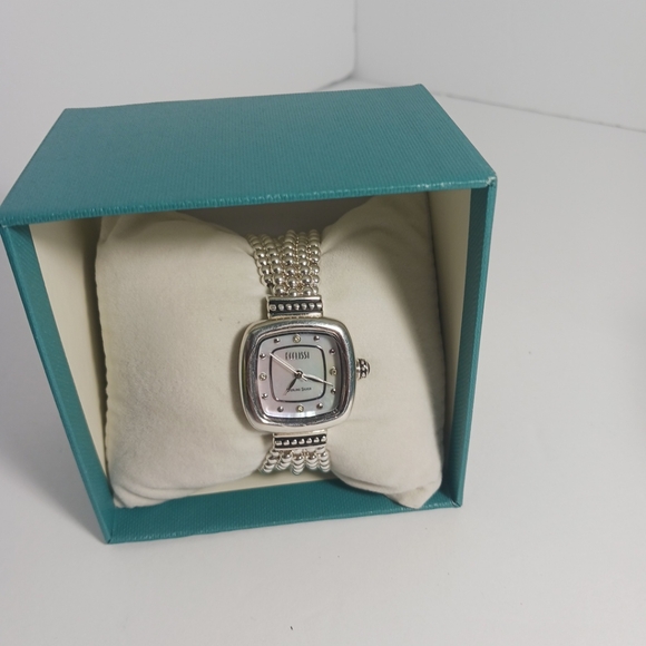 Ecclissi Beaded Stretch Watch 7-1/4" Sterling Silver - Picture 2 of 16